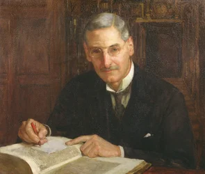 Percy Stafford Allenin (1869-1933) muotokuva Oxfordin Corpus Christi Collegen presidentistä ja Erasmian-tutkijasta