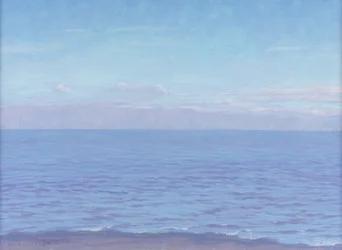 海（紙に油彩）