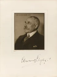 作曲家サー・エドワード・ウィリアム・エルガーの肖像 1857-1934, 1923.