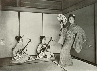 芸者ダンス、1910年。