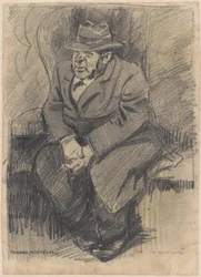 コンパートメントに座っている男性