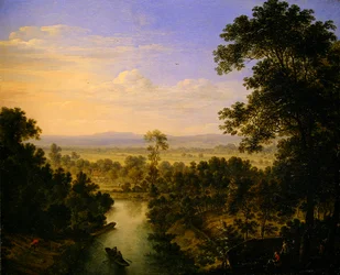 川のあるパノラマ風景