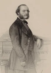 ピアニスト兼作曲家デジレ・マグヌスの肖像画（1828～1884年）。