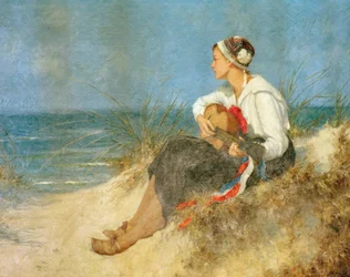 ビーチでの瞑想的な時間