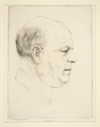 H. N. Bialik (横顔の頭の肖像画)
