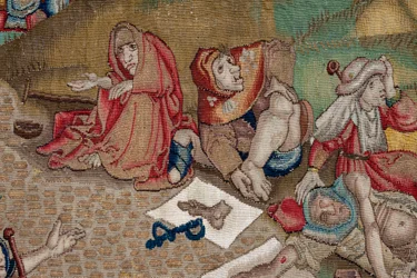 ヒエロニムス・ボスの作品に着想を得たタペストリー、1560年頃（金、銀、絹、羊毛）
