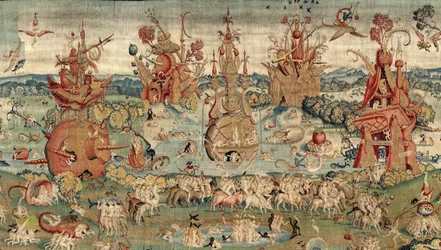 O Jardim das Delícias Terrenas. ca. 1560 (tapeçaria)