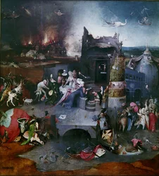 1495年から1515年までの三連祭壇画の「聖アントニウスの誘惑」中央パネル