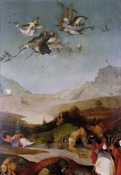 聖アントニウスの誘惑1495年から1515年までの三連祭壇画の左翼の詳細