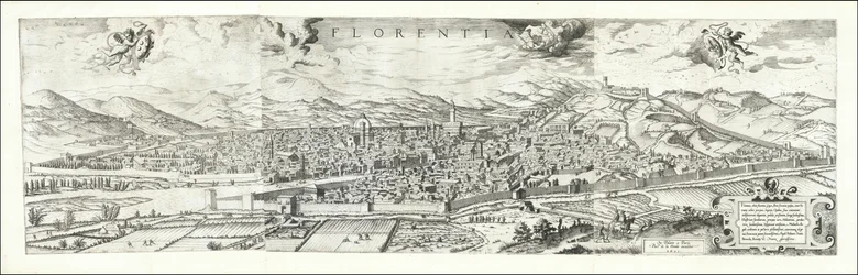 ヒエロニムス・コックによる1557年のフィレンツェ景観、1601年にパウル・ファン・デル・ハウフェが出版