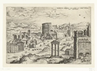 Gezicht op het Forum Romanum (オブジェクトのタイトル) ローマの遺跡（シリーズタイトル）