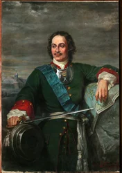 ピエール・イエル・ル・グラン（1672-1725）の肖像 - ピョートル大帝（イポリット・ドラロッシュの後） - ベズラー・シシェフスカ、ヘンリーカ - 1914 - 油彩・キャンバス - 170x119 - リージョナルI.クラムスコイ美術館、ヴォロネジ
