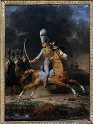 ド・ユサール大佐 1815-1816年頃。ルコントによる絵画（1816年）。コレクション「往年の兵士たち」よりパリ