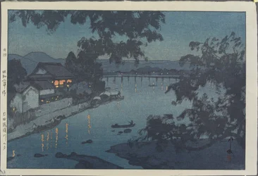 日田の筑後川の夕べ