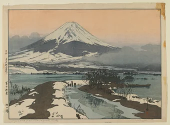 富嶽十景 大正時代 河口湖からの富士山