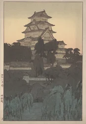 姫路城（木版画）