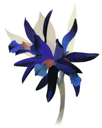 ブルーベースの架空の花。