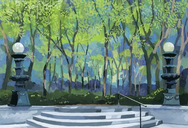 2016年、公園の入り口。