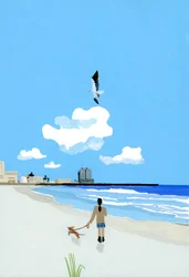 女子高生と海
