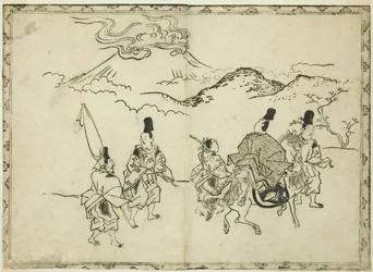 業平の東方見聞録（図録『屏風掛軸絵巻』より）"