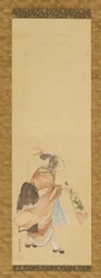 羽子板と羽根で遊ぶ少女、1615-1868年。