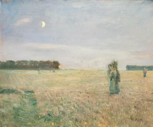 一日の終わり（キャンバスに油彩）