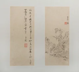 風景、人物、花 1618-22年（12葉のアルバム、紙にインクと彩色）