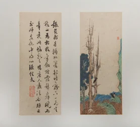 風景、人物、花 1618-22年（12葉のアルバム、紙にインクと彩色）