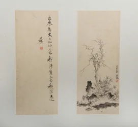 風景、人物、花 1618-22年（12葉のアルバム、紙にインクと彩色）