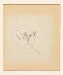 雑学、1葉に1619年の日付（12枚の絵のアルバム、紙にインク）
