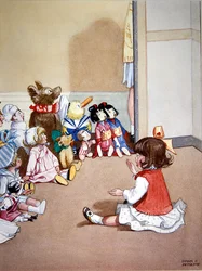 ドロシーは子供たちに物語を語る