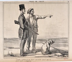オノレ・ドーミエ（1808-1879）のアートワーク シャリバリは1857年のもの。シャリヴァリのスケッチ集 "Hold... j