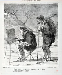 オノレ・ドーミエ（1808-1879）の作品。シャリバリは1864年のもの。老人よ、君の絵は熱さに欠けている、そして画家もそうだ！」。「マルセイユ、ロンシャン宮殿、美術館