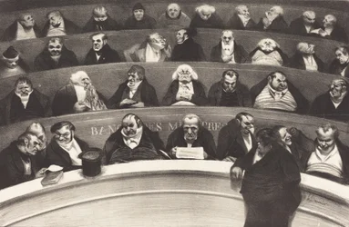 オノレドーミエ作「Le Ventre Legislatif（The Legislative Belly）」、1834年
