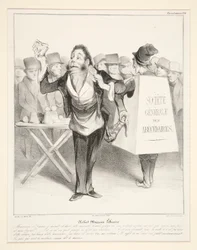 ロバート・マケール書店. (Robert Macaire 書店), pl. アルバム Les Robert Macaires のシリーズ Caricaturana からの 14