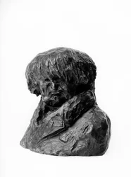 胸像は、"Celebrites du Juste Milieu "のロード、"Clement Prunelle (1777-1853), doctor, depute and mayor of Lyonによる風刺画"、"Honore Daumier (1808-1879) 19世紀による彫刻。寸法（cm） H 13 x L 15 Inv RF 263 Musee des Beaux Arts, Palais Long