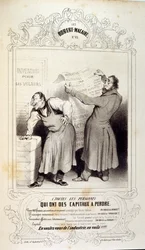 フィリッポンのアイデアや伝説を描いたイラストを「Les Cent and Robert Macaire」と題して紹介しています。