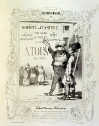フィリッポンのアイデアや伝説を描いたイラストを「Les Cent and Robert Macaire」と題して紹介しています。