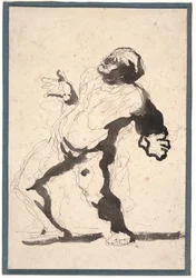 俳優（ペンとインクと紙で洗う）