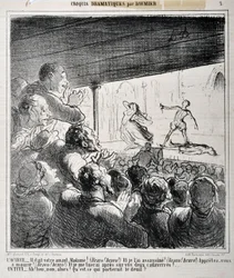 ドラマの寸劇。"彼はあなたの恋人だった...マダム"オノレ・ドーミエ（1808-1879）による『ル・シャリヴァリ』掲載の版画。ロンシャン宮殿、マルセイユ美術博物館。