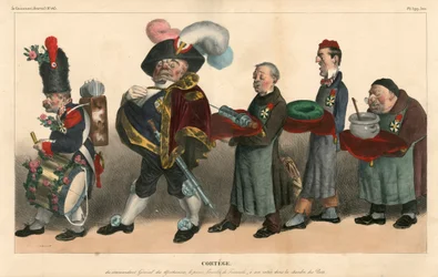 カリカチュア」（1830年）政治的、風刺的な色彩の作品