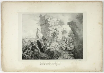 血塗られた鉄で武装し、盾で覆われ...。