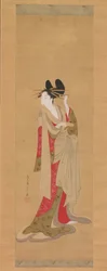 彼女の口に手紙を書いた遊女、1756年から1815年。
