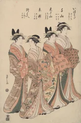 茶々屋の遊女 五畑、千山、御佐山、糸滝、折羽枝