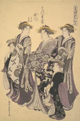 松葉屋松屋の花魁瀬川 1788年。