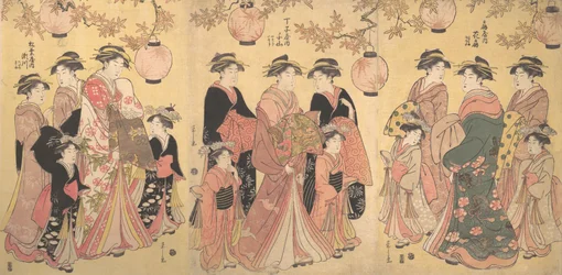 秋の吉原パレード。 1793年。