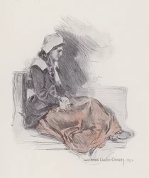 Ilustração para Evangeline, A Tale of Arcadie, de Henry Wadsworth Longfellow (litho)