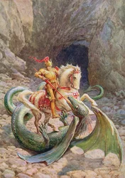 ドラゴンは...セントから死んだ地球に落ちました。 George and the Dragon