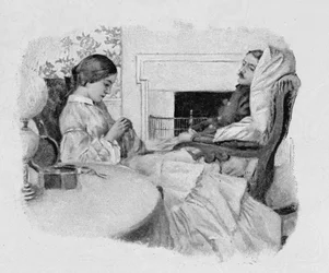 ハーパーのマガジン、パブから自宅で回復する兵士。 1896