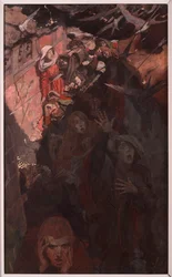 ブレット・ハート（1836-1902）による「The Birds of Cirencester」から、屋根の木とベッドに火と恐怖をもたらし、1898年1月にScribner